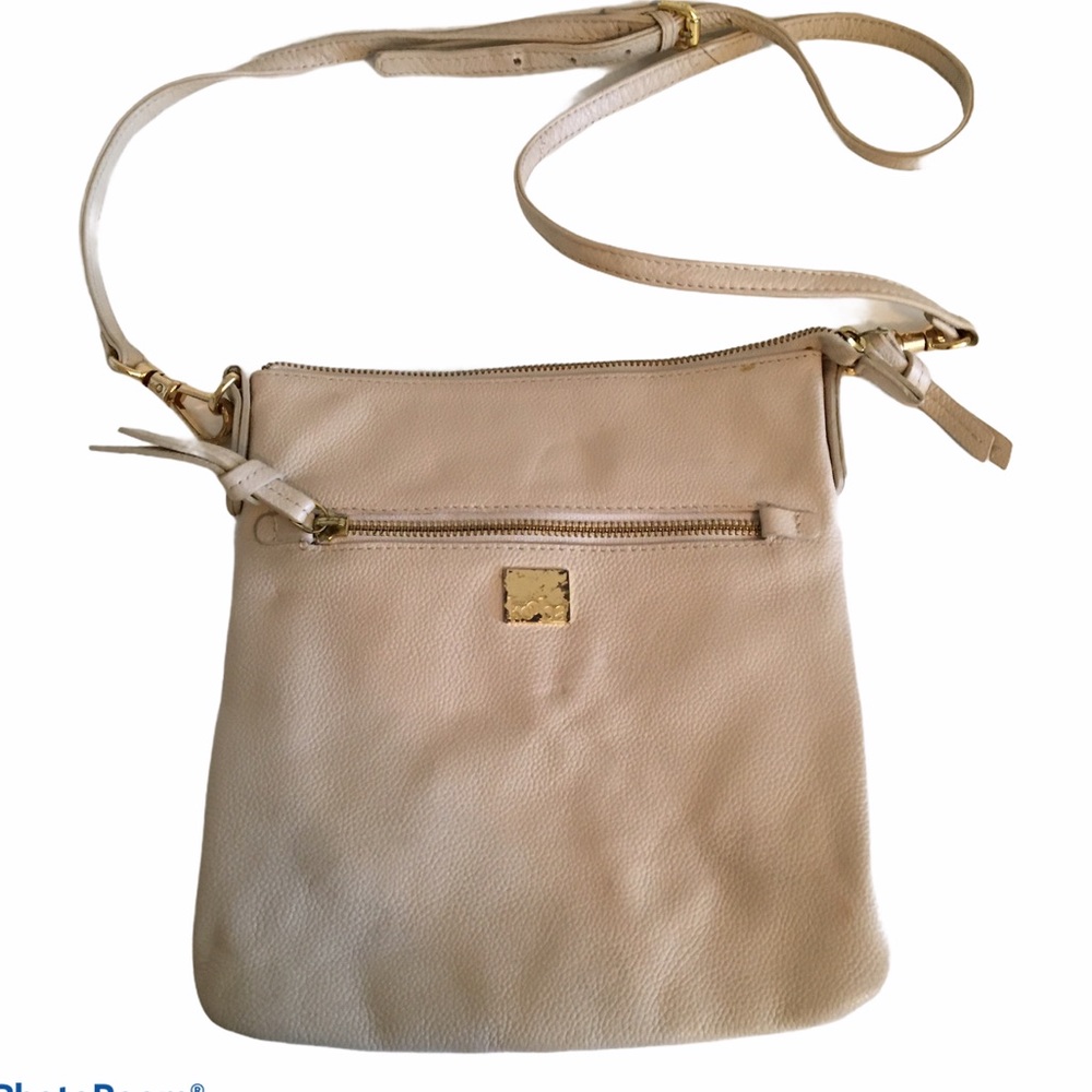 Kooba Off-White Pebbled Leather Crossbody bag